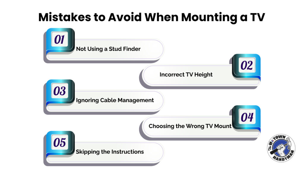 Mistakes to avoid when mounting a TV